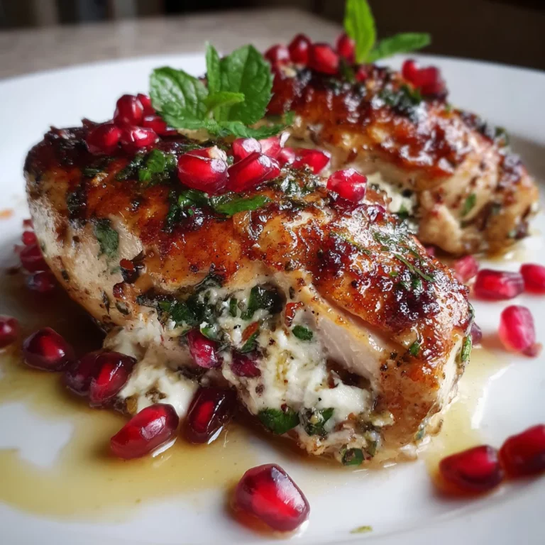 Ricotta Pomegranate Stuffed Chicken