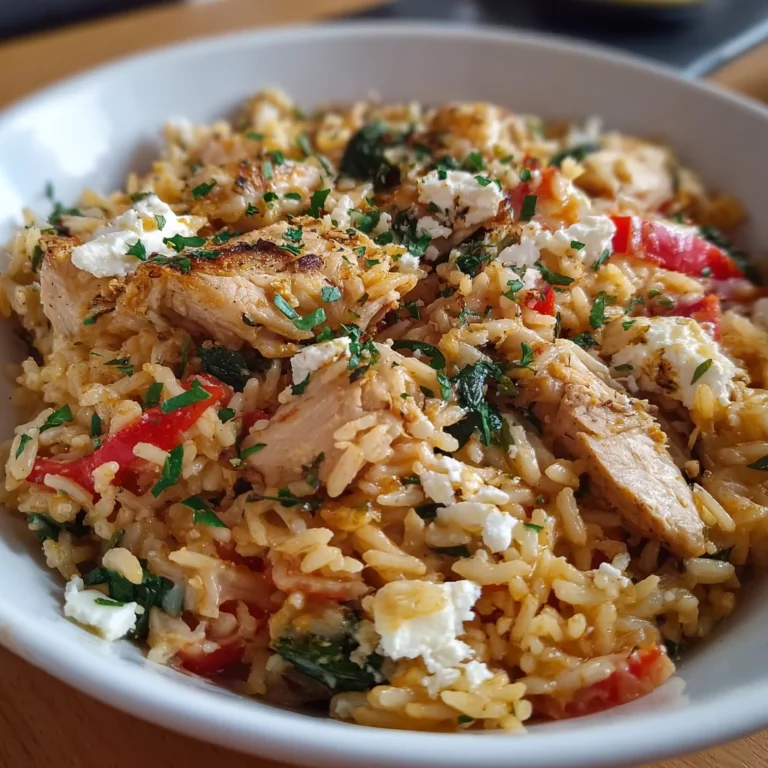 Chicken Rice Feta Casserole