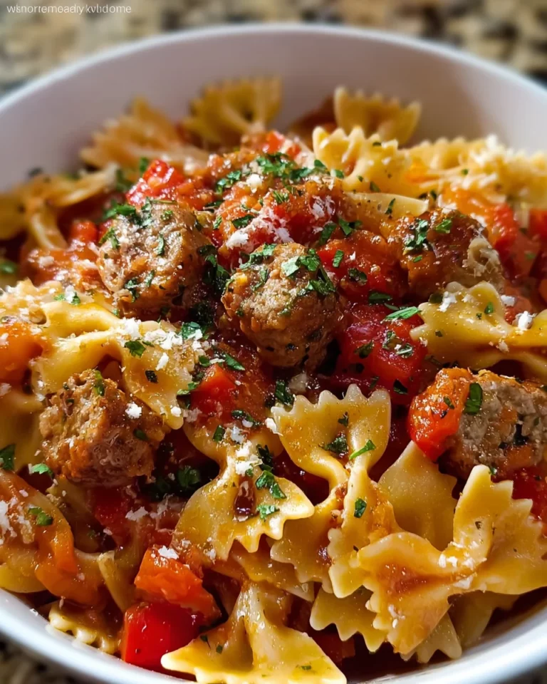 Italian Sausage With Bow Tie Pasta