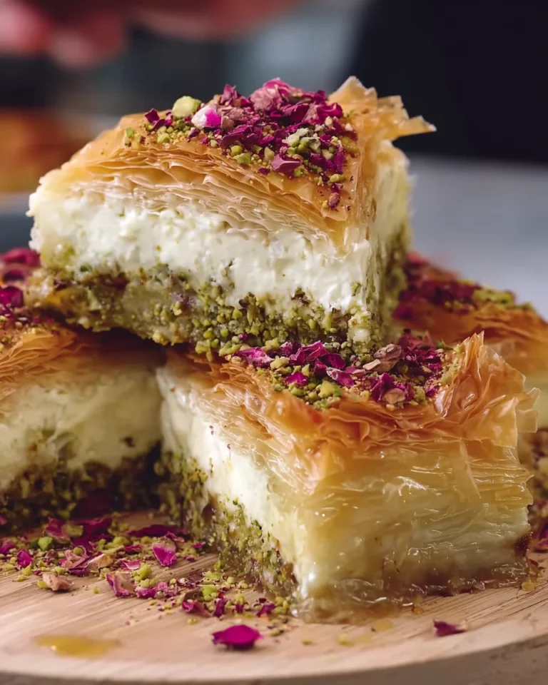 Honey Pistachio Baklava Cheesecake