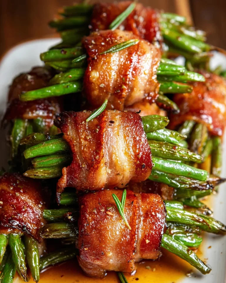Bacon Wrapped Green Bean Bundles