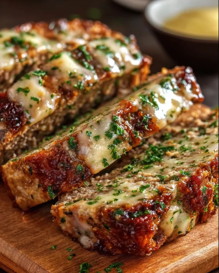 Melt-in-Your-Mouth Garlic Parmesan Chicken Meatloaf