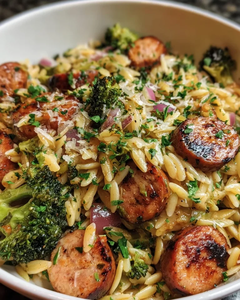 Chicken Sausage and Broccoli Orzo: A Quick, Tasty Meal!