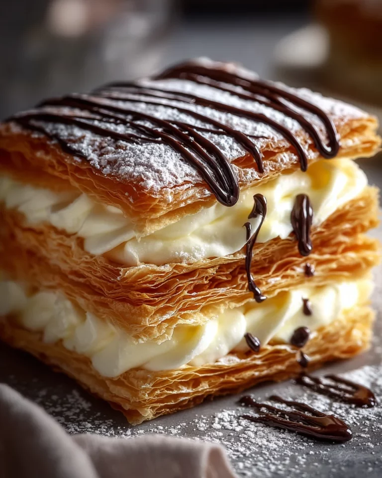 Chocolate Drizzle Mille-Feuille: Indulge in Layers of Delight!