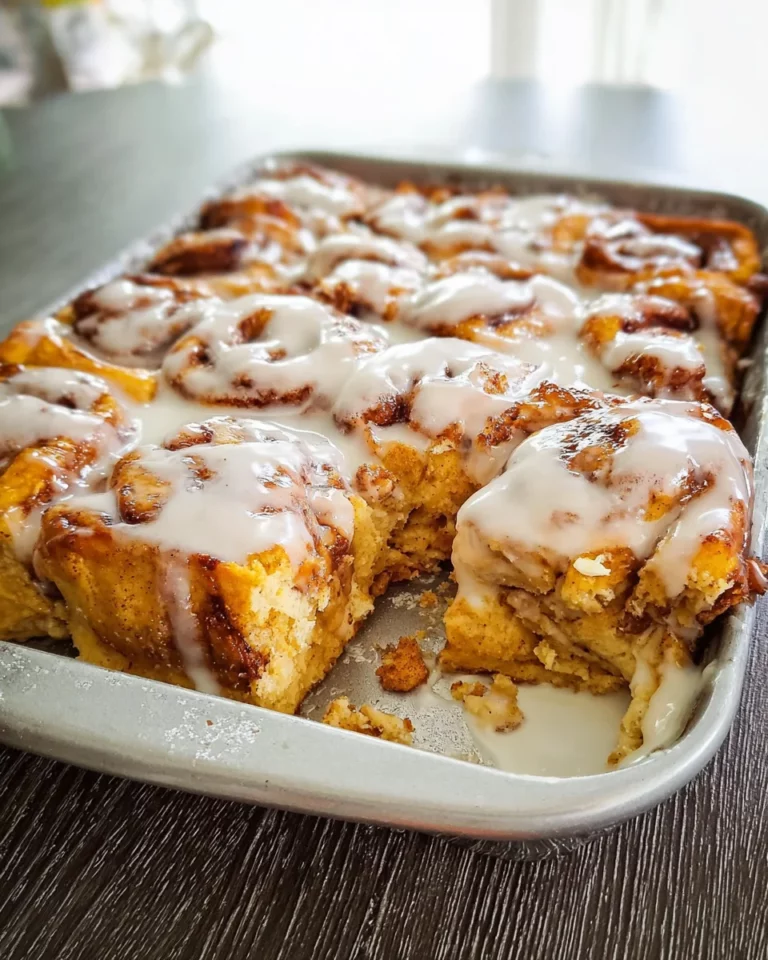 Pumpkin Cinnamon Roll Casserole