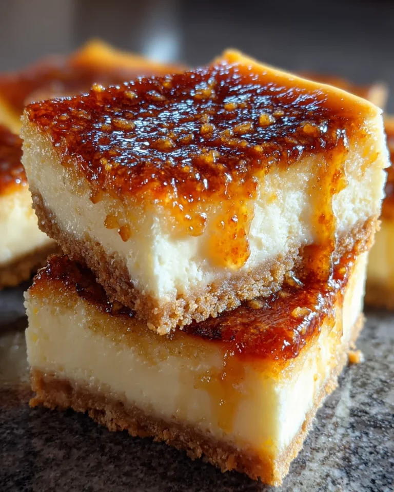 Crème Brûlée Cheesecake Bars: Indulge in This Dessert Delight!
