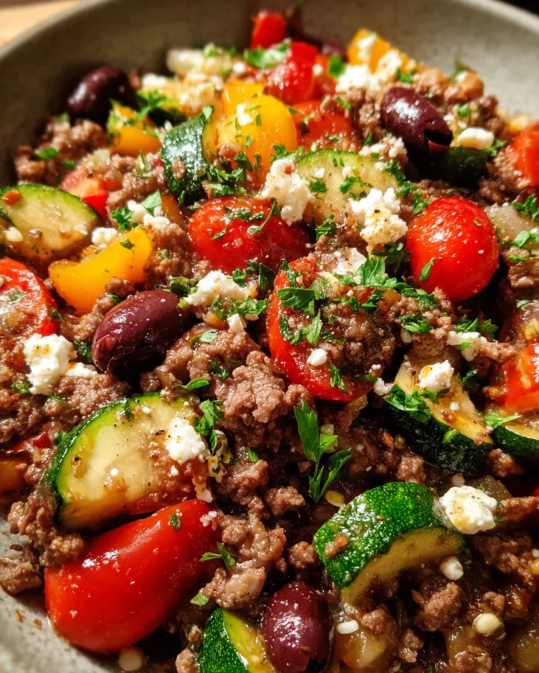 Mediterranean Ground Beef Stir-Fry