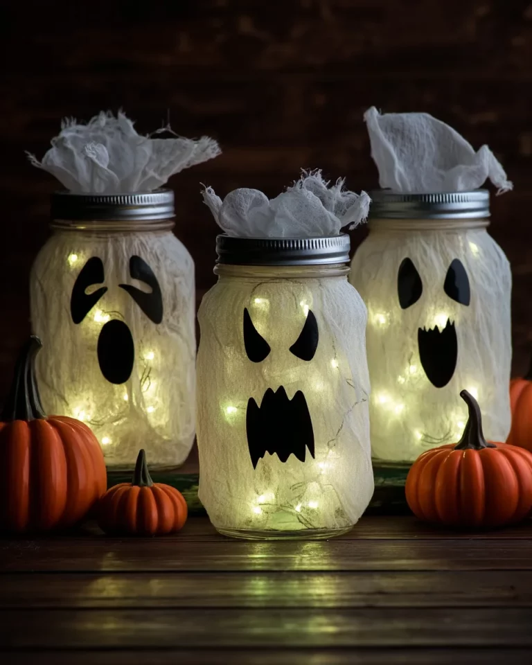 DIY Glow-in-the-Dark Ghost Jars for Spooky Halloween Fun!