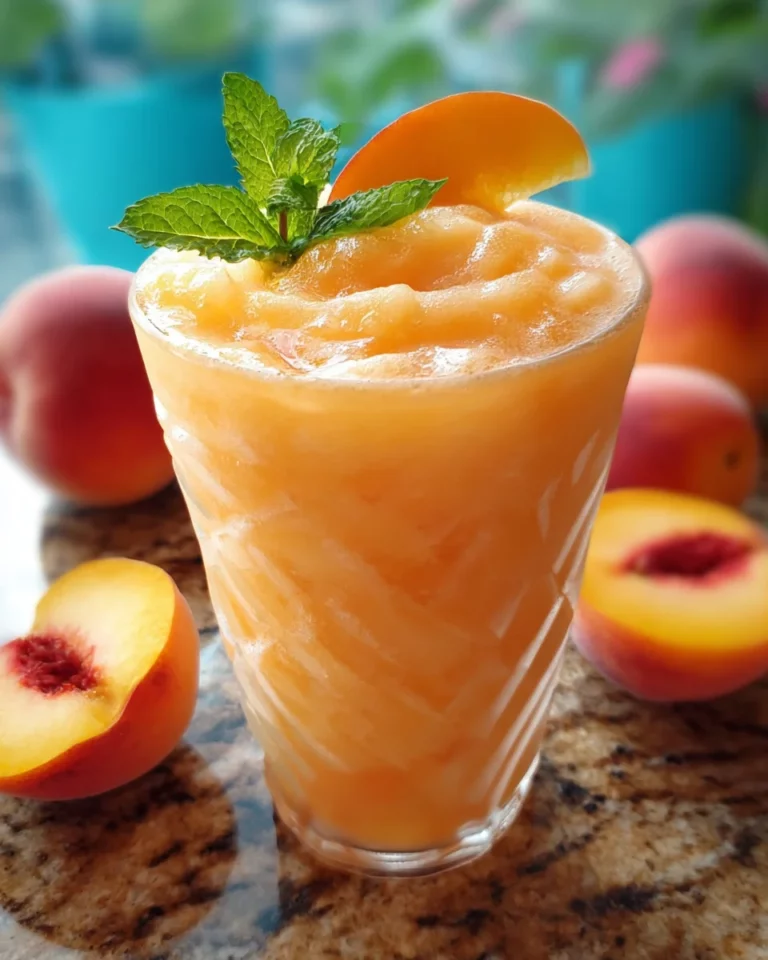 Refreshing Homemade Peach Slurpee