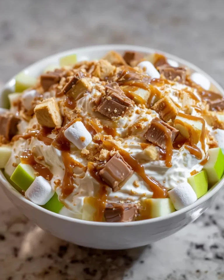 Caramel Apple Snickers Salad