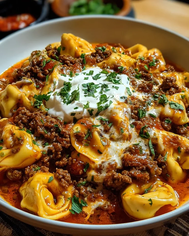 Cheesy Beef Enchilada Tortellini
