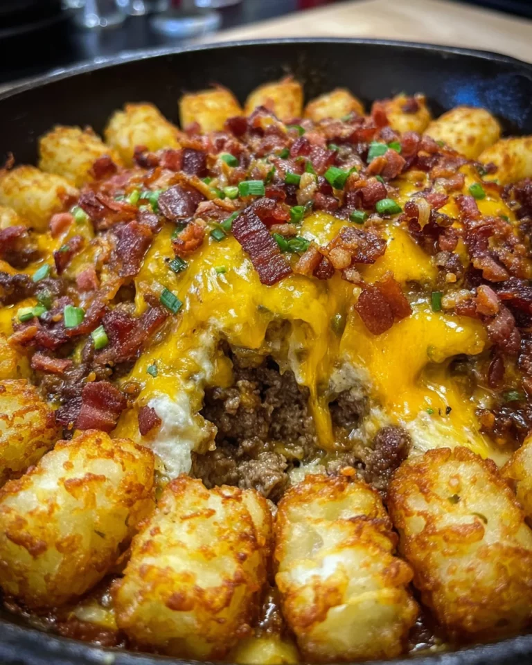 Cheeseburger Tots Bake