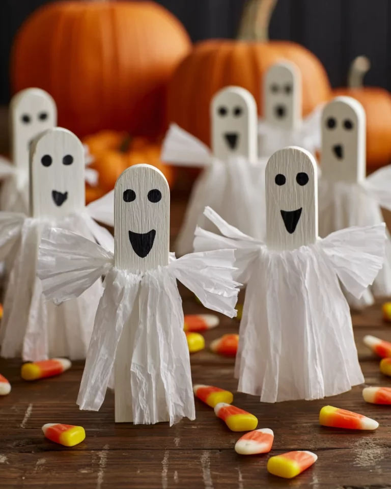 DIY Popsicle Stick Ghosts – Fun Halloween Craft for Kids