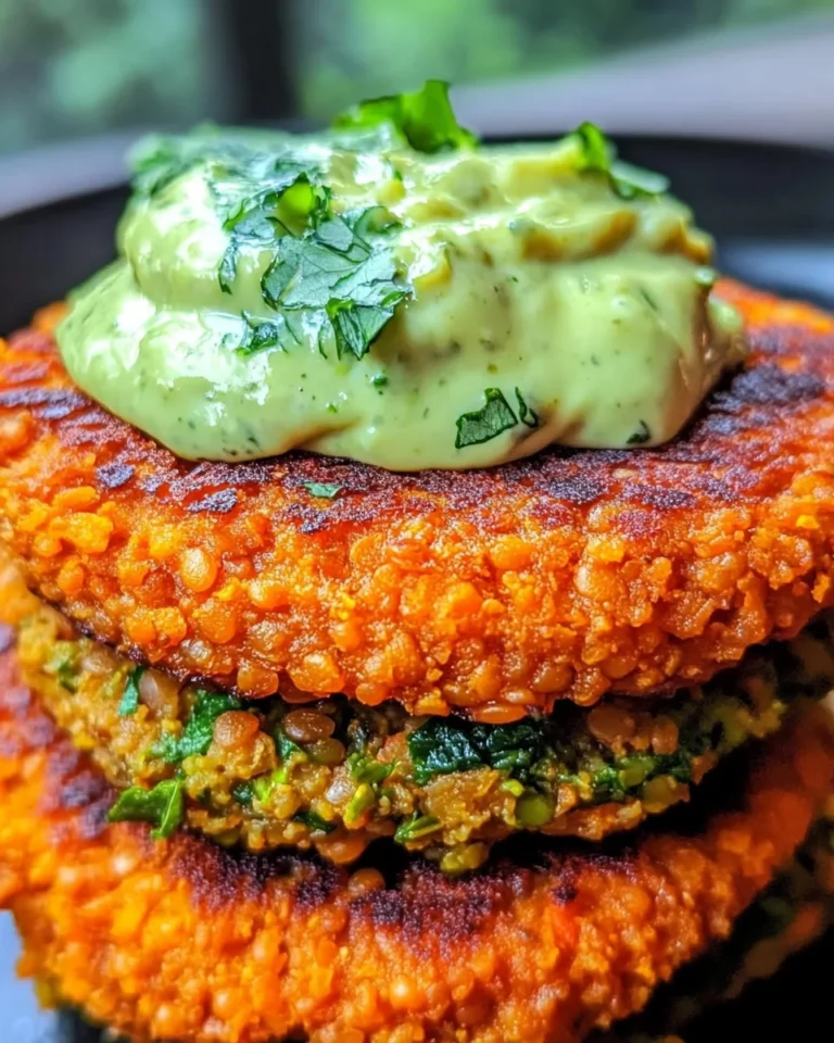 CRISPY SWEET POTATO & RED LENTIL PATTIES