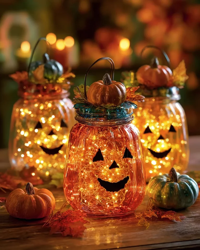 DIY Glow-in-the-Dark Pumpkin Jars for Spooky Decor!