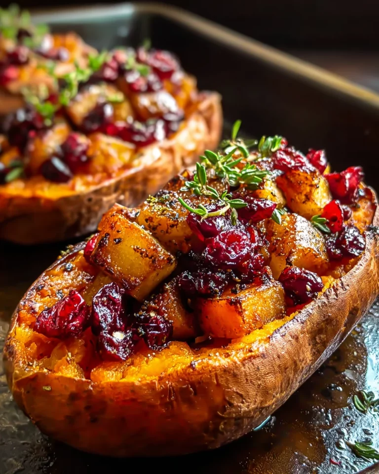 Indulge in Cranberry Apple Twice-Baked Sweet Potatoes