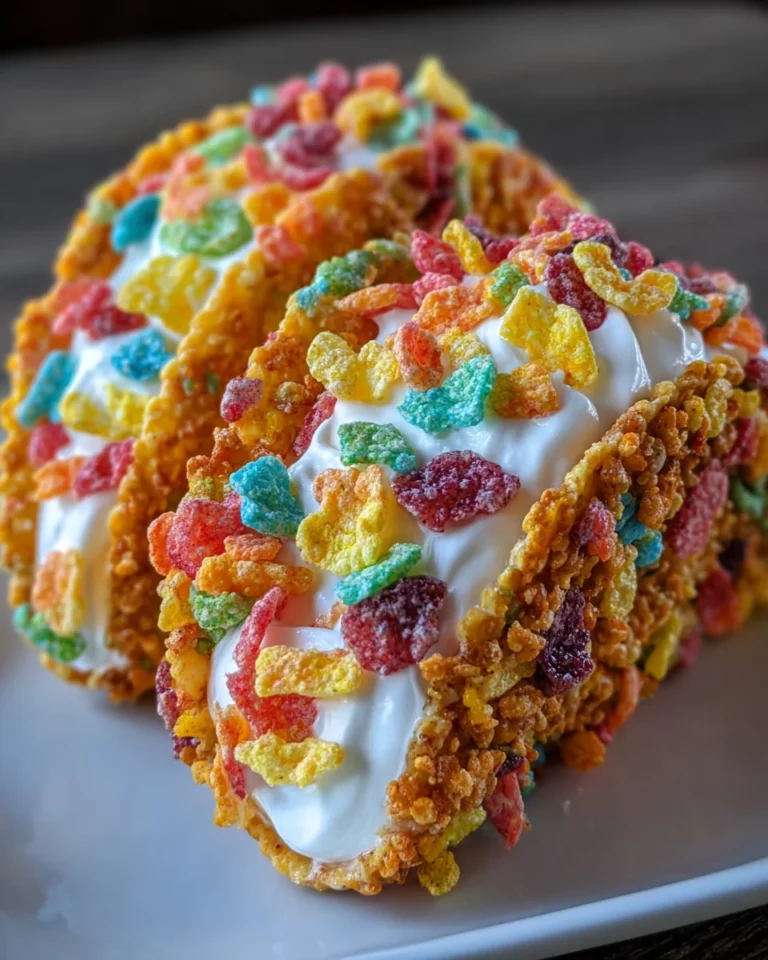 Fruity Pebbles Cheesecake Tacos: A Fun Dessert Delight!