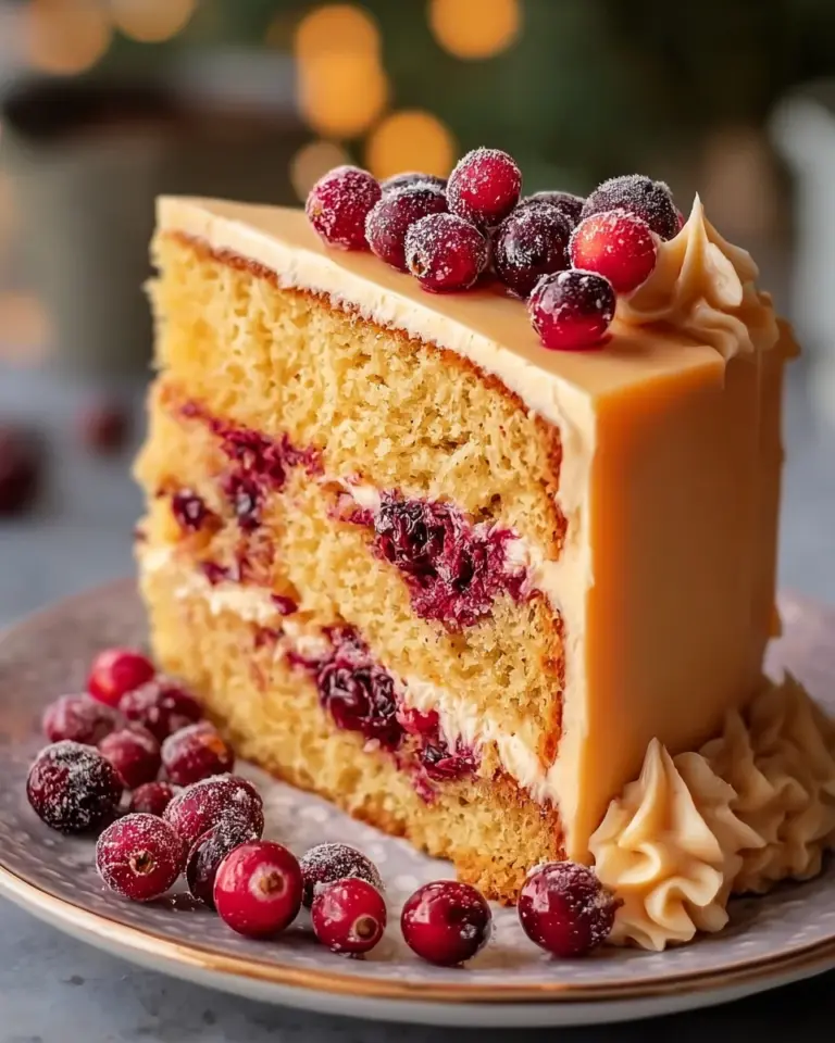 Cranberry Orange Layer Cake with Citrus Buttercream