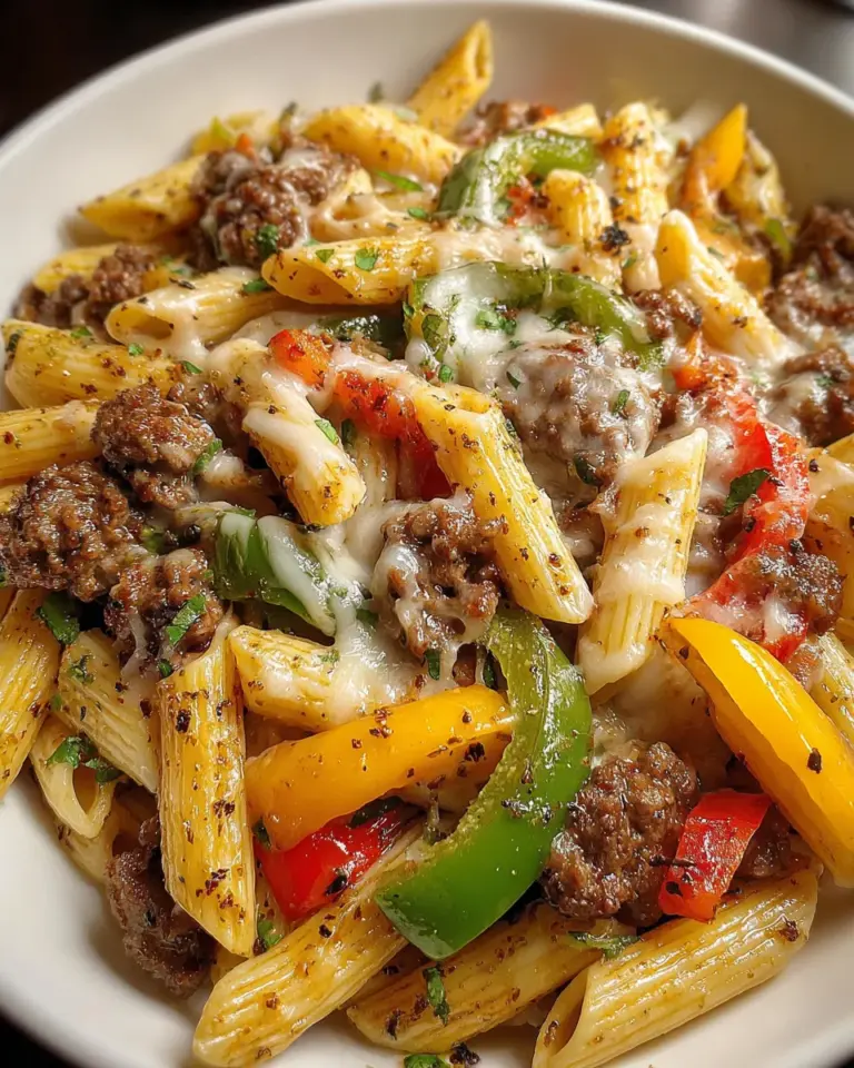 Budget-Friendly Philly Cheesesteak Pasta
