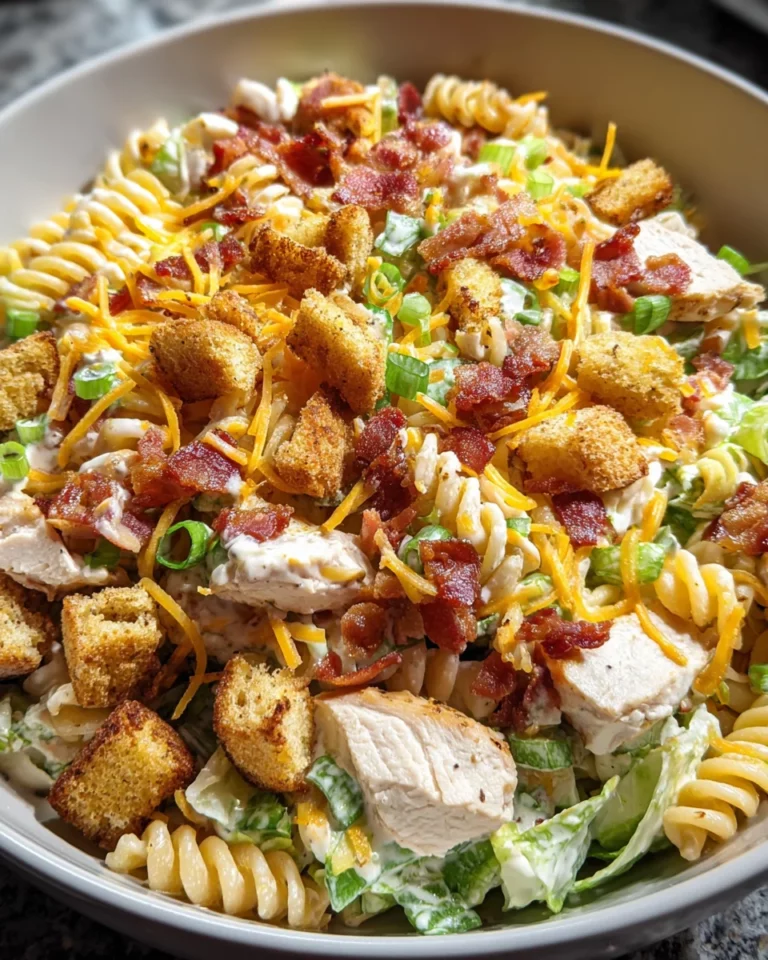 Chicken Bacon Ranch Pasta Salad: A Flavorful Delight!