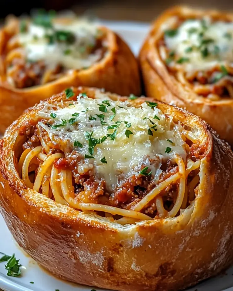 Spaghetti Garlic Bread Bowls: A Delicious Twist on Pasta!