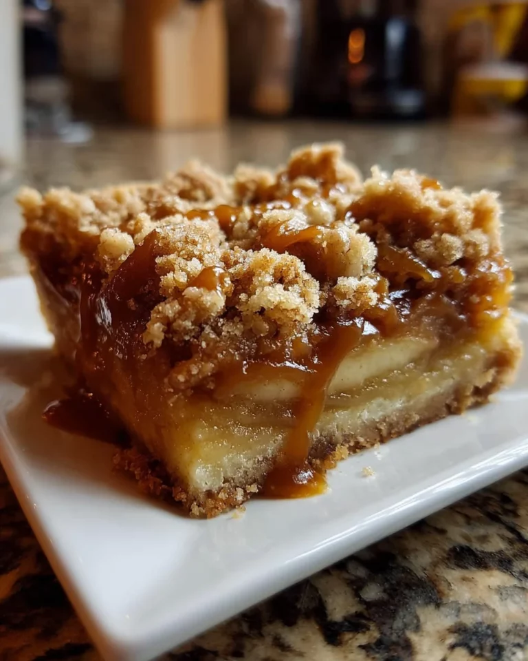Salted Caramel Apple Crumble Bars Fall Treat