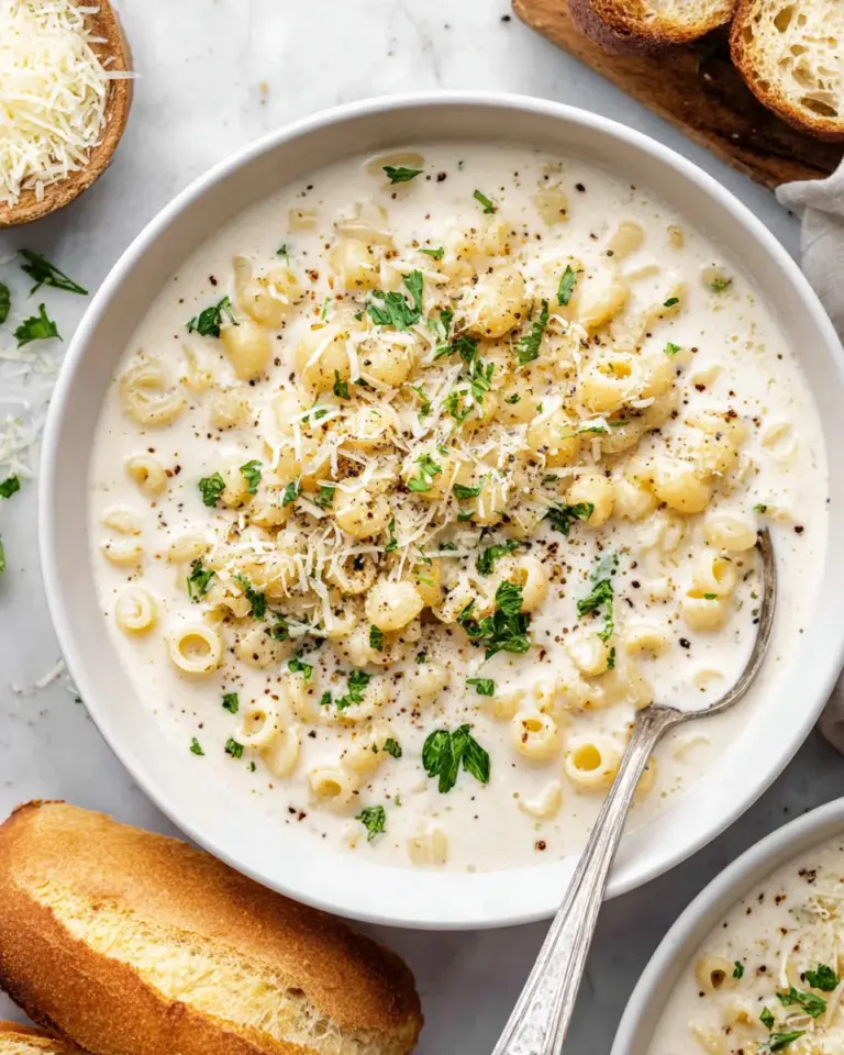 Creamy Garlic Parmesan Soup