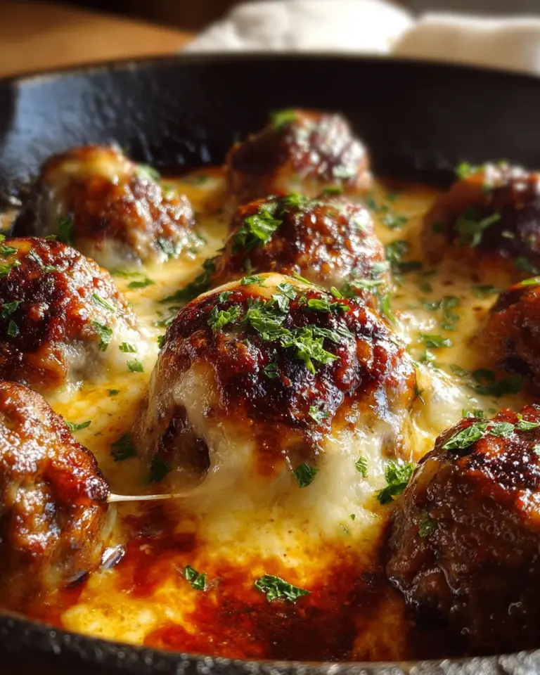 Crockpot French Onion Meatballs