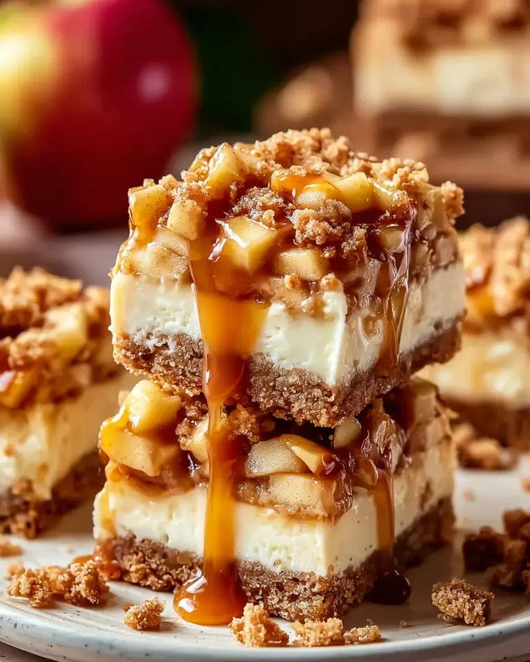 Caramel Apple Cheesecake Bars