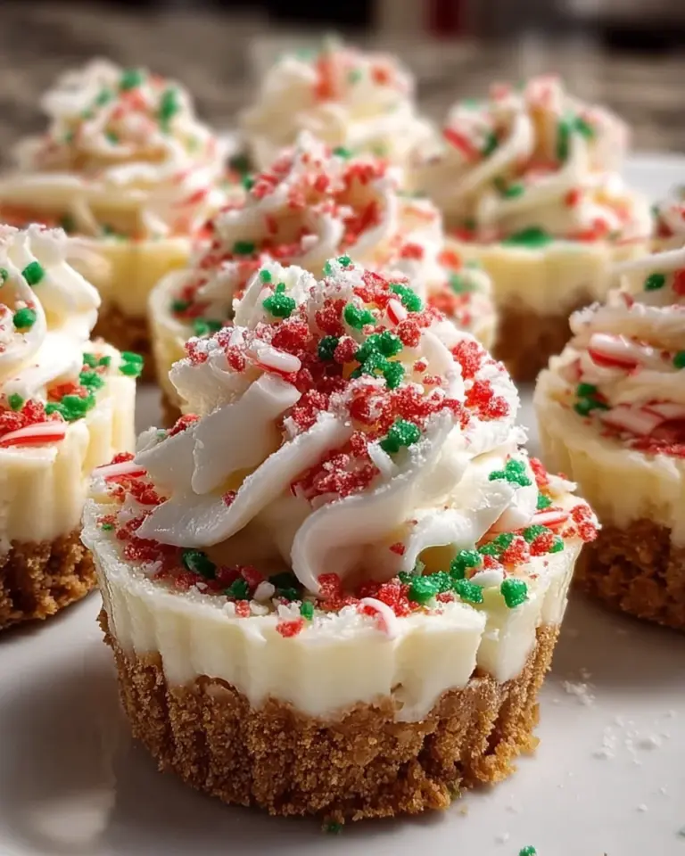 No-Bake Christmas Mini Cheesecakes