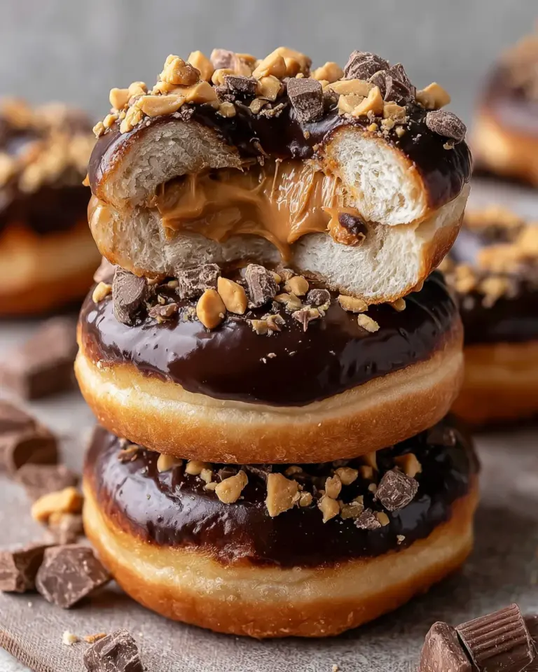 Chocolate Peanut Butter Cup Stuffed Donuts are Irresistible!