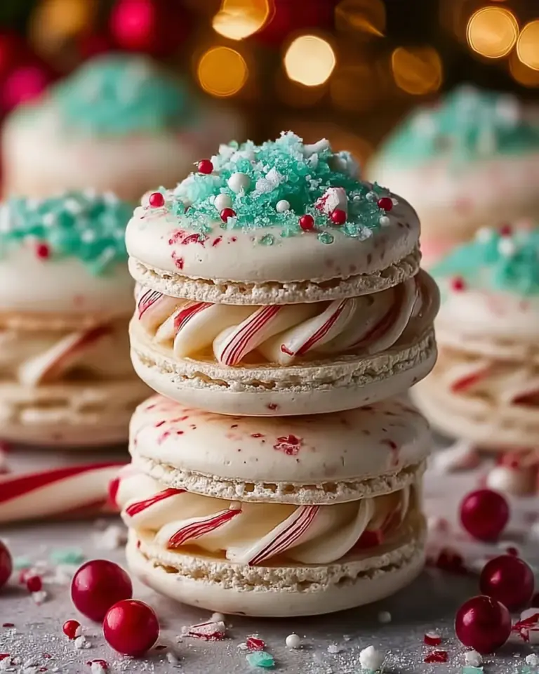 Christmas Tree Cake Macarons