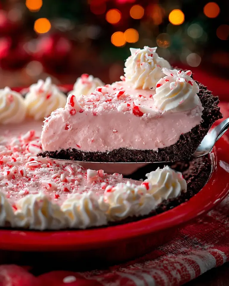 No Bake Christmas Peppermint Pie