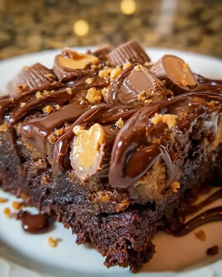 Peanut Butter Cup Dump Cake