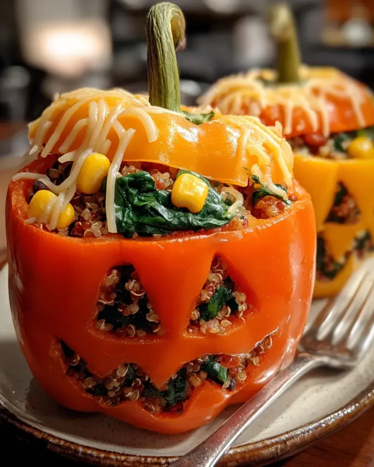 Vegan Jack-o’-Lantern Peppers that Wow Your Guests!