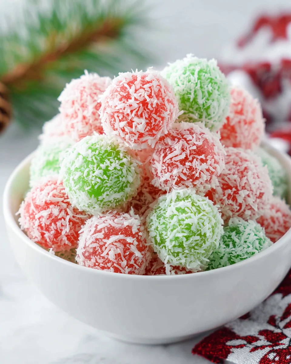 Christmas Jello Balls - Crisp Tastes