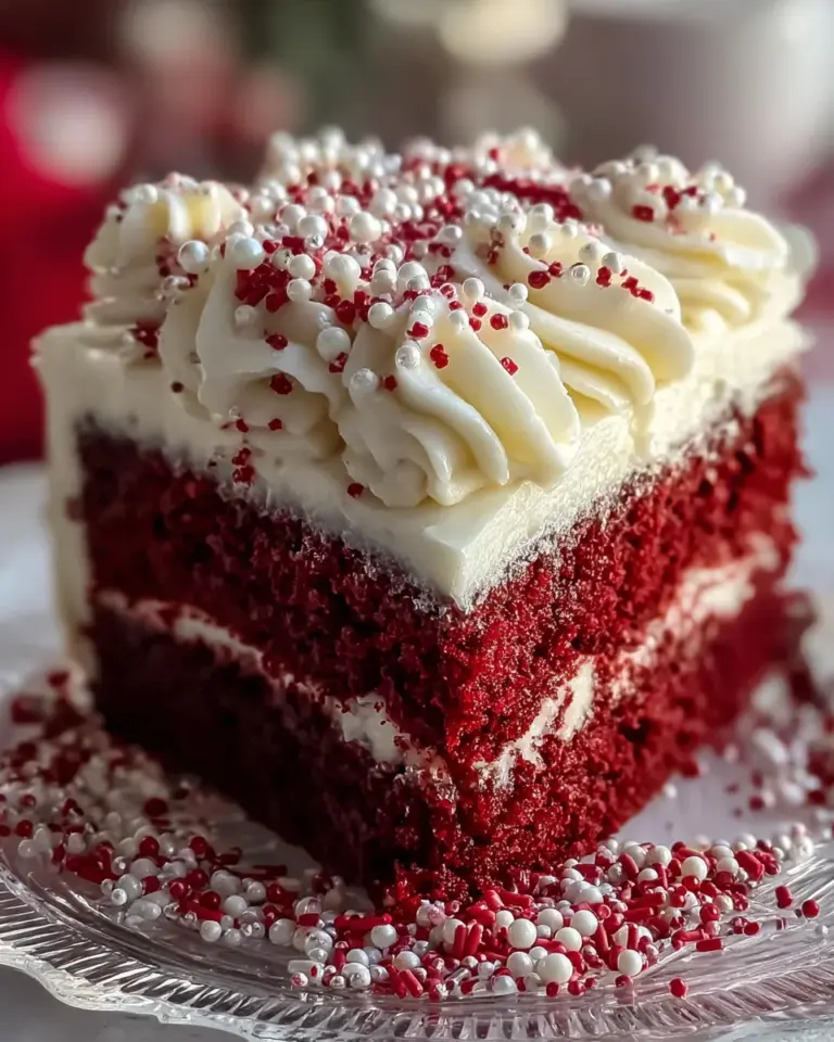 Christmas Red Velvet Poke Cake Recipe