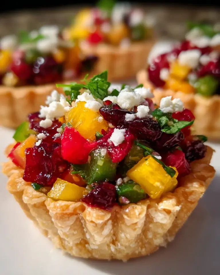 Rainbow Cranberry Jalapeño Tartlets