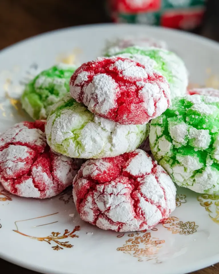 Christmas Crinkle Cookies