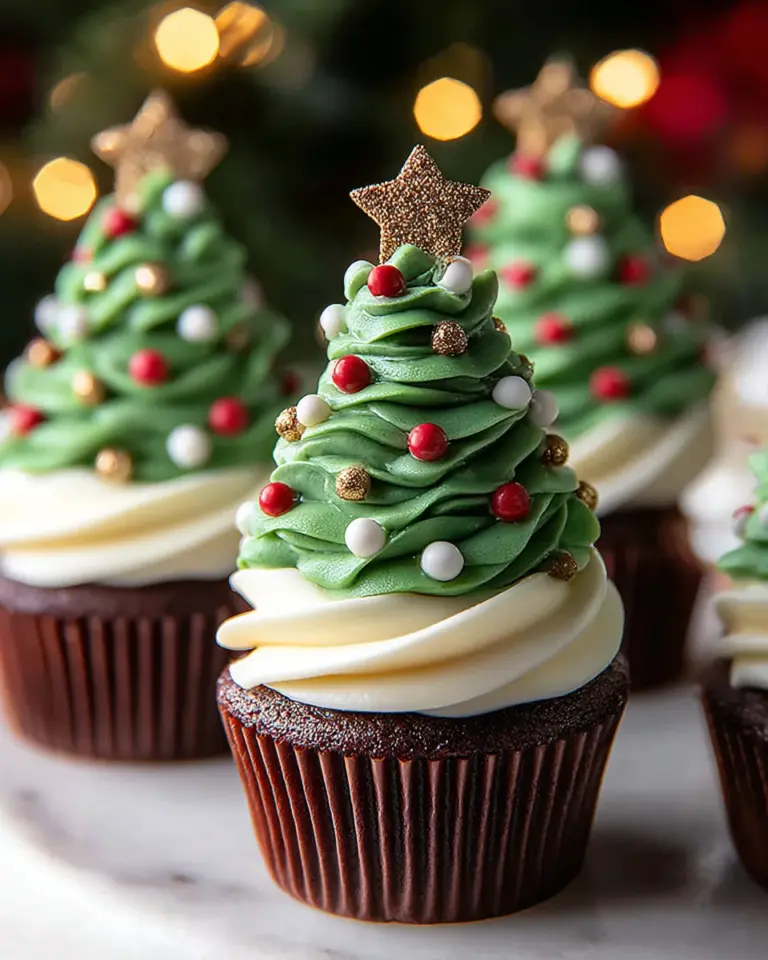 Christmas Tree Mini Cupcakes