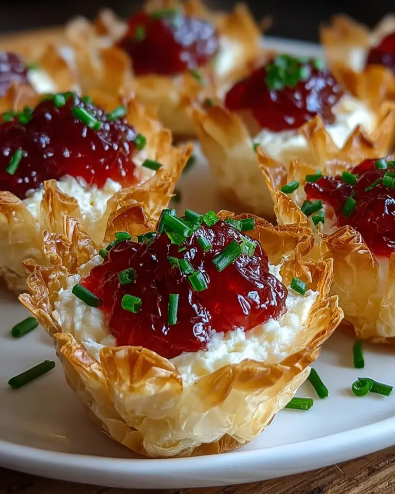 Cranberry Hot Pepper Jelly Cream Cheese Cups