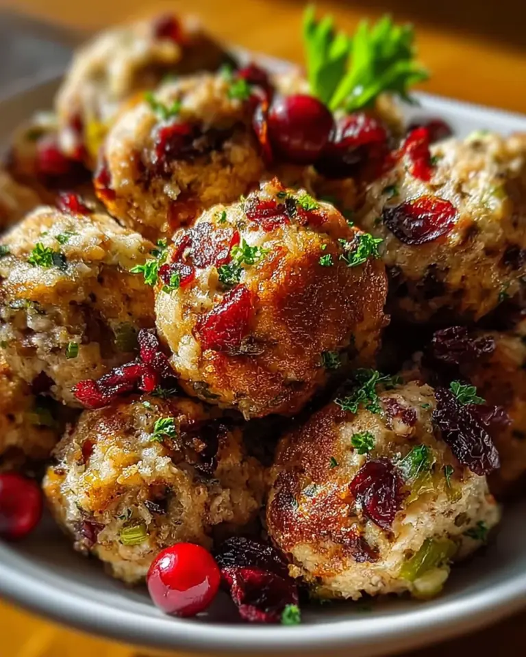Cranberry Turkey Stuffing Balls: A Flavorful Holiday Treat!