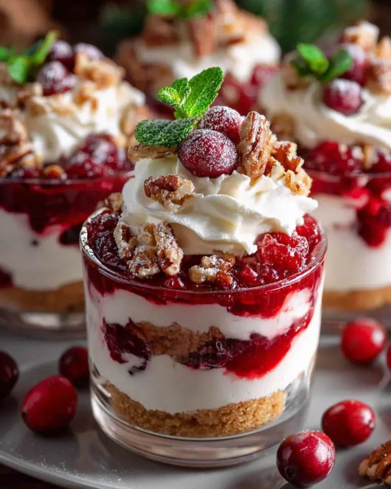 Christmas Cranberry Cream Cheese Trifle Cups