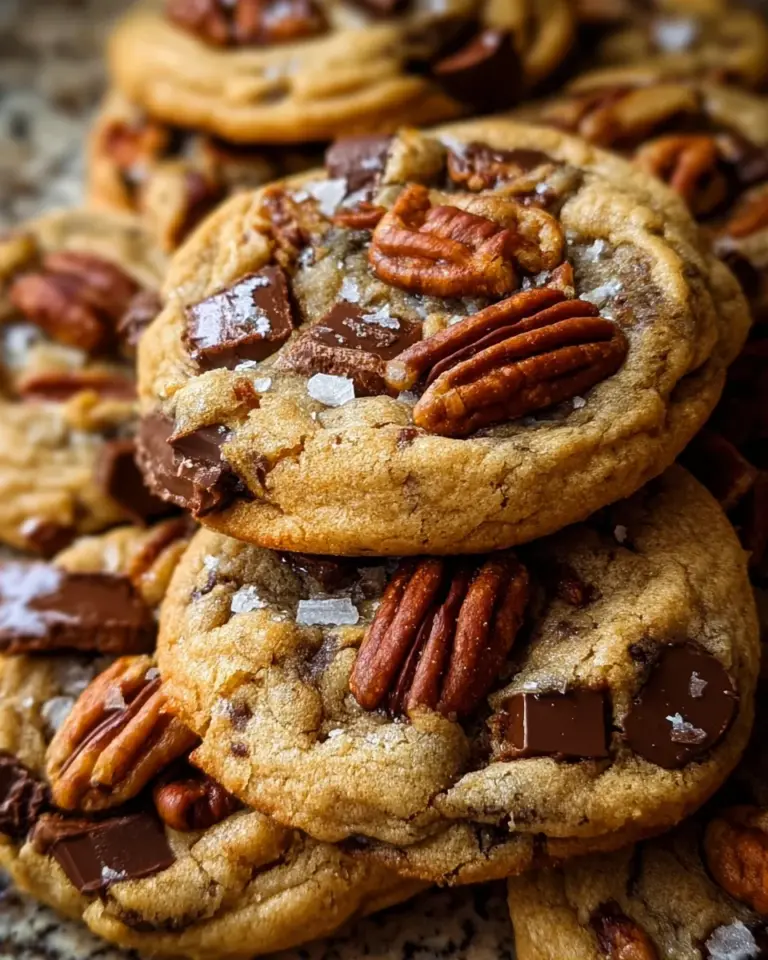 Brown Butter Bourbon Pecan Chocolate Chunk Cookies