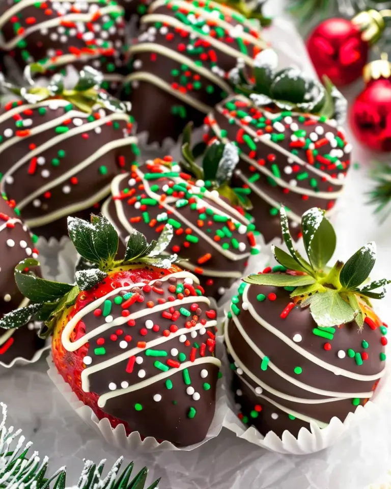 Christmas Chocolate-Covered Strawberries that Wow!