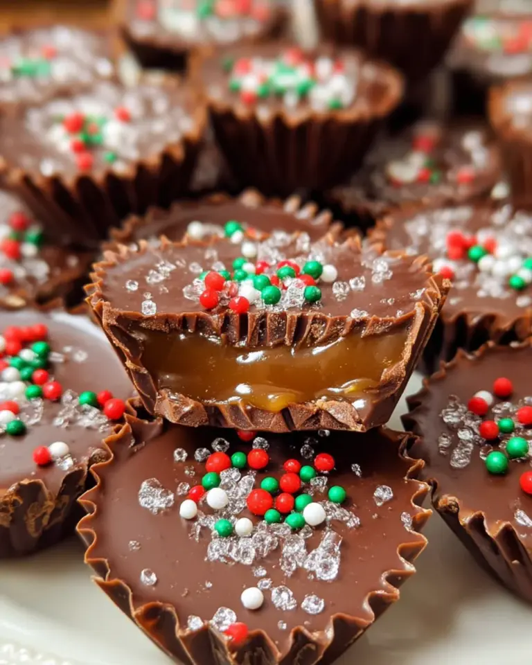 Christmas Chocolate Caramel Cups
