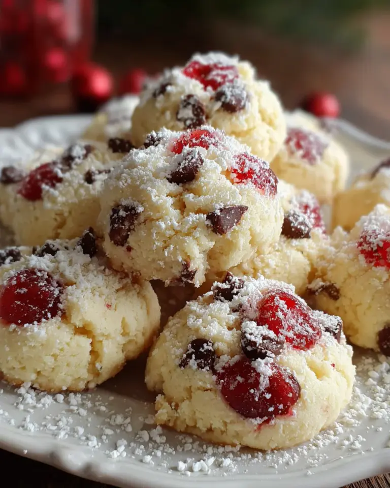 Christmas Maraschino Cherry Shortbread