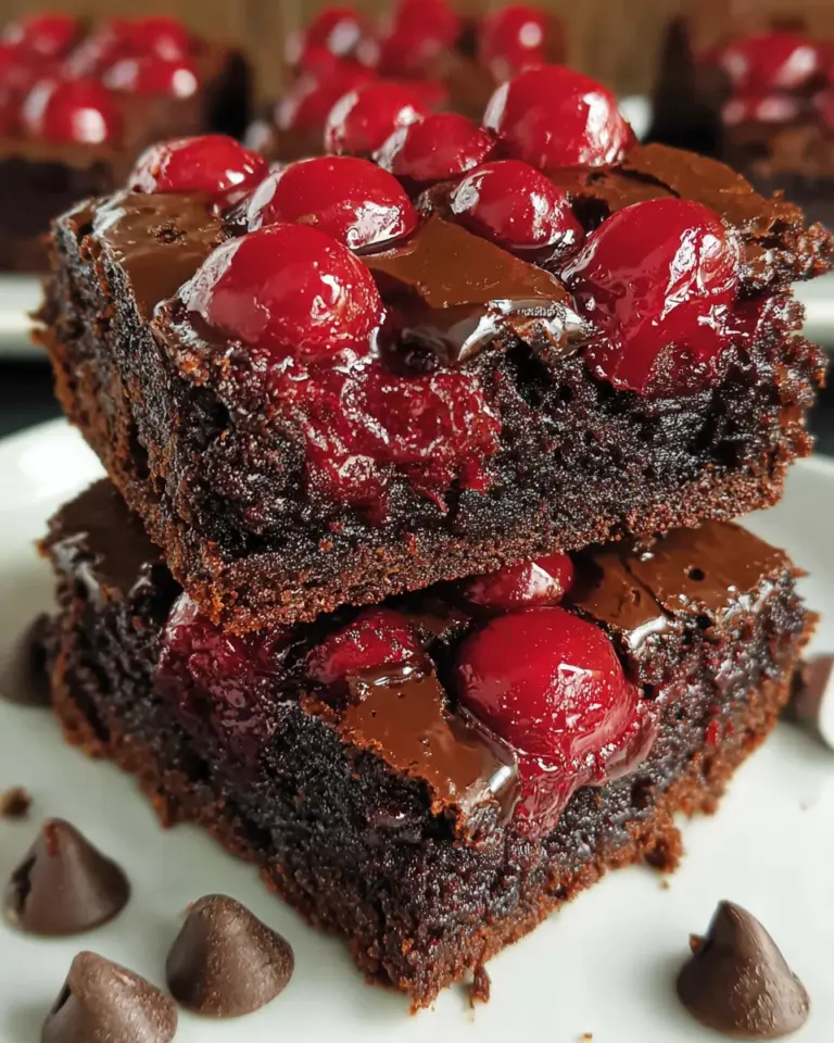 Fudgy Cherry Brownies Ganache