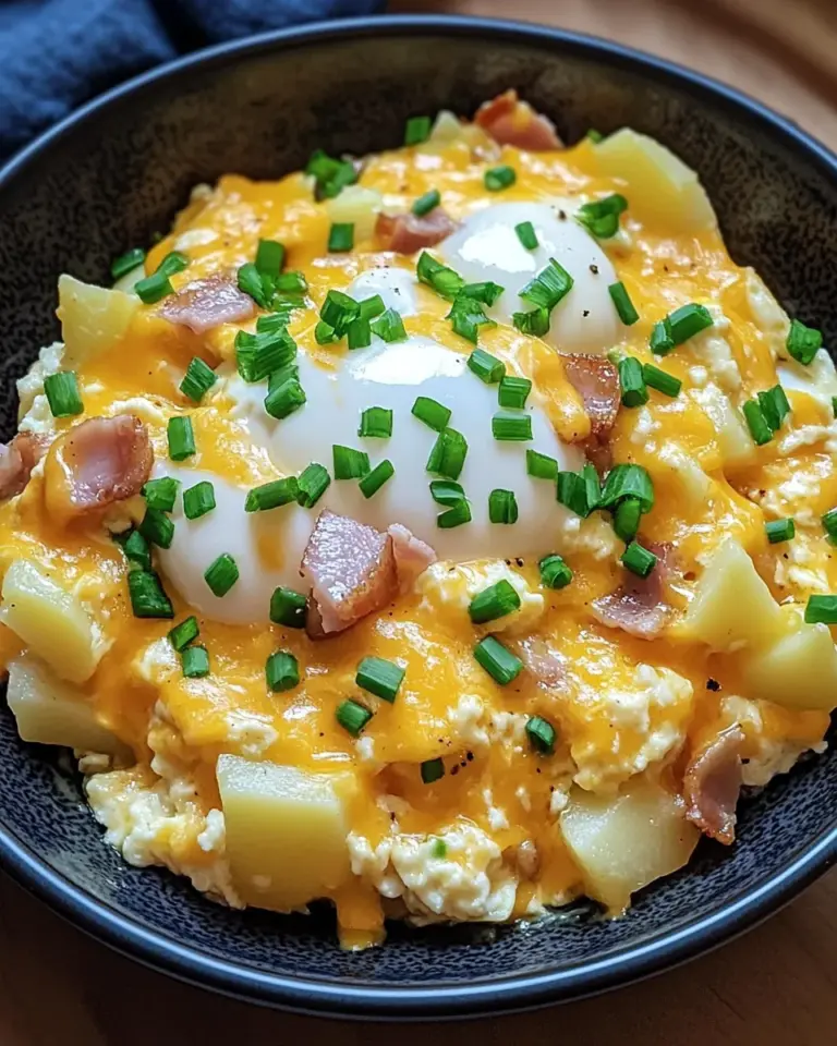 Cheesy Potato Egg Scramble for a Hearty Breakfast Delight!