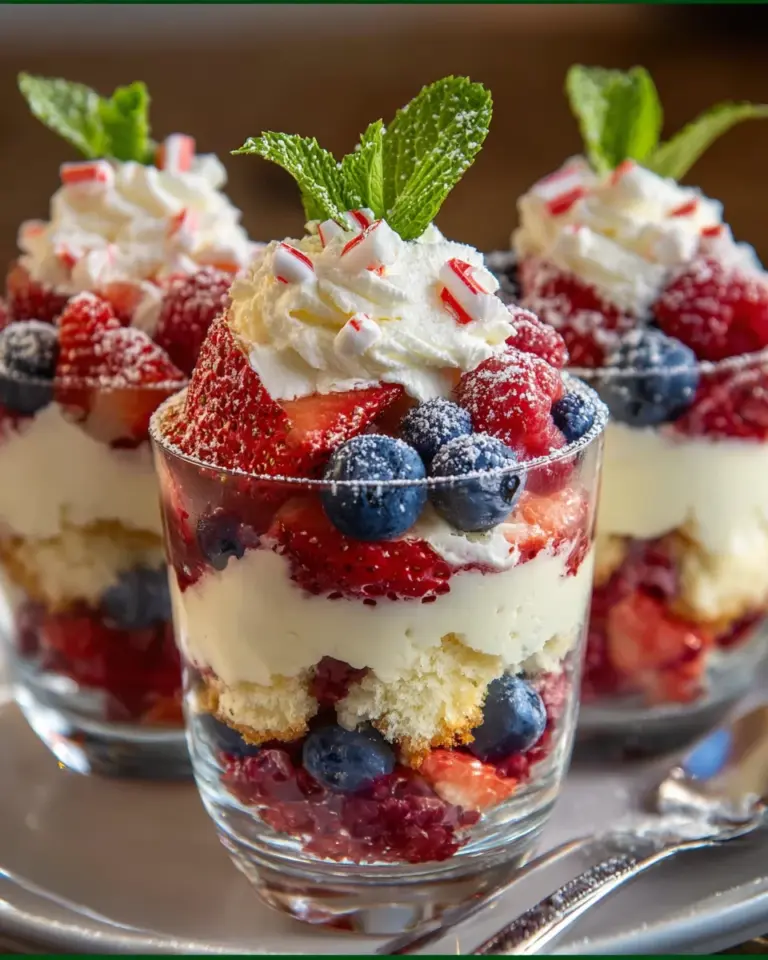 Creamy Christmas Trifle Parfait Shots for Festive Fun!